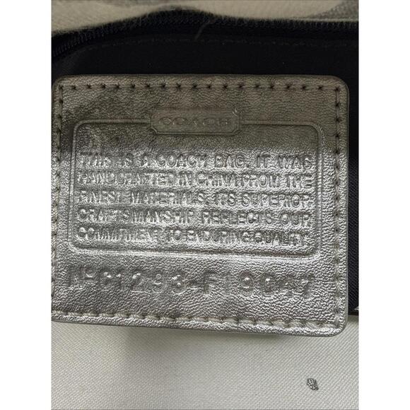 Coach Denim Patchwork Signature Tote Book Bag + Charm Vintage Y2K - Picture 12 of 15